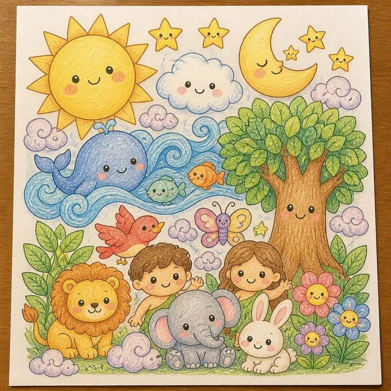 Bible doodling page example 1
